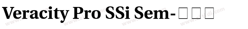 Veracity Pro SSi Sem字体转换 Veracity Pro SSi Sem字体转换
